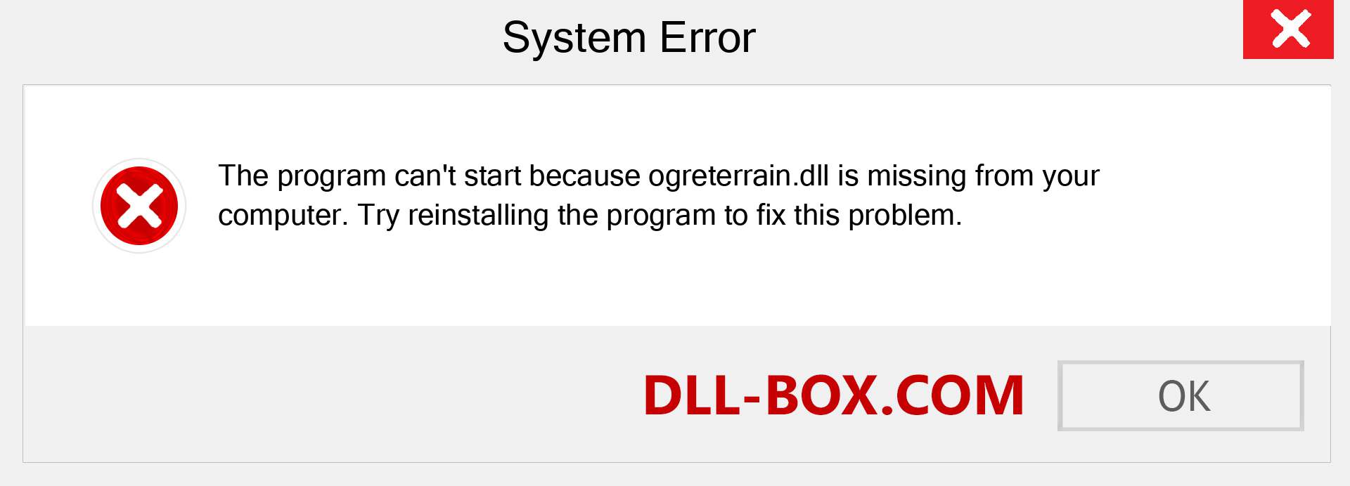  ogreterrain.dll file is missing?. Download for Windows 7, 8, 10 - Fix  ogreterrain dll Missing Error on Windows, photos, images